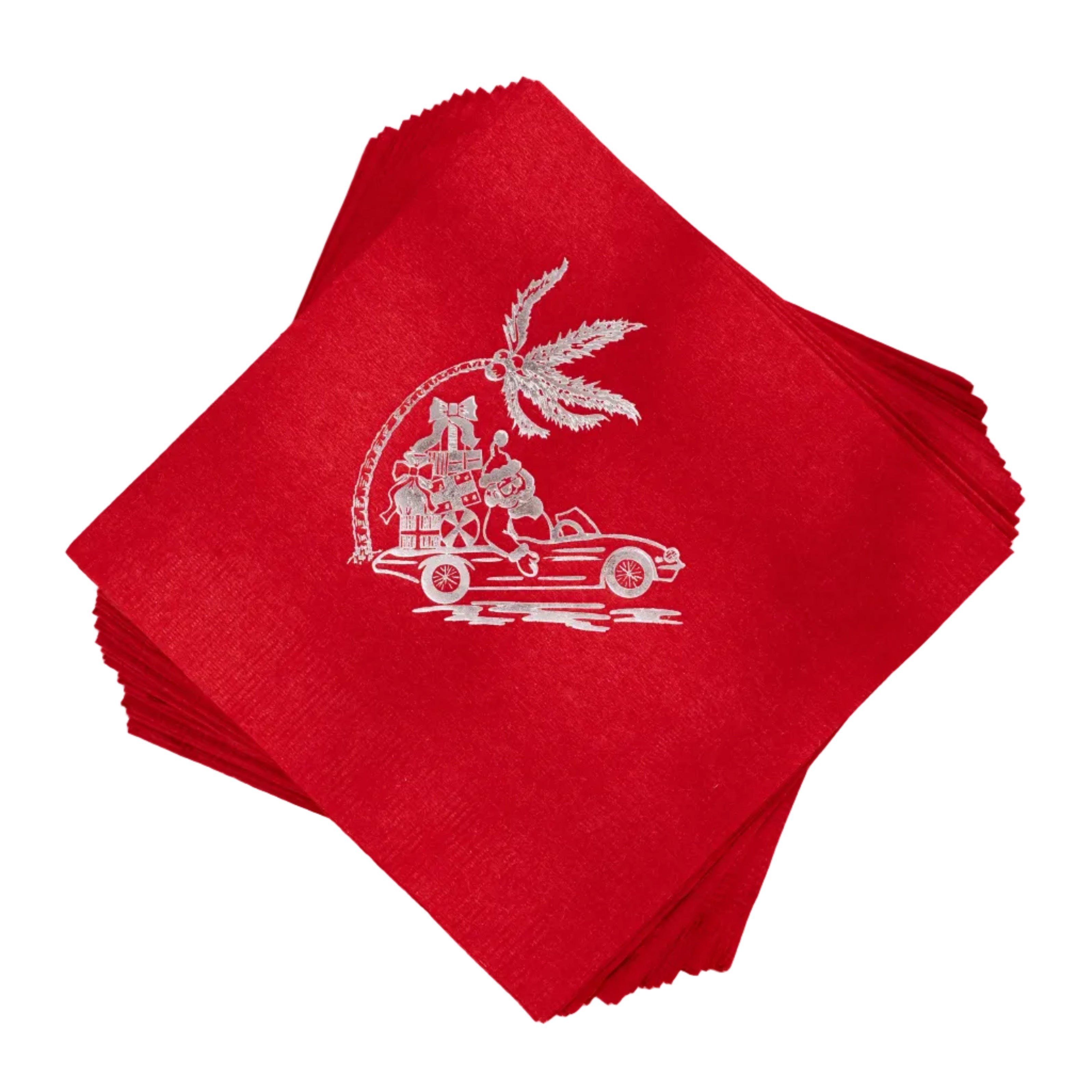 island santa cocktail paper beverage napkins - set of 20