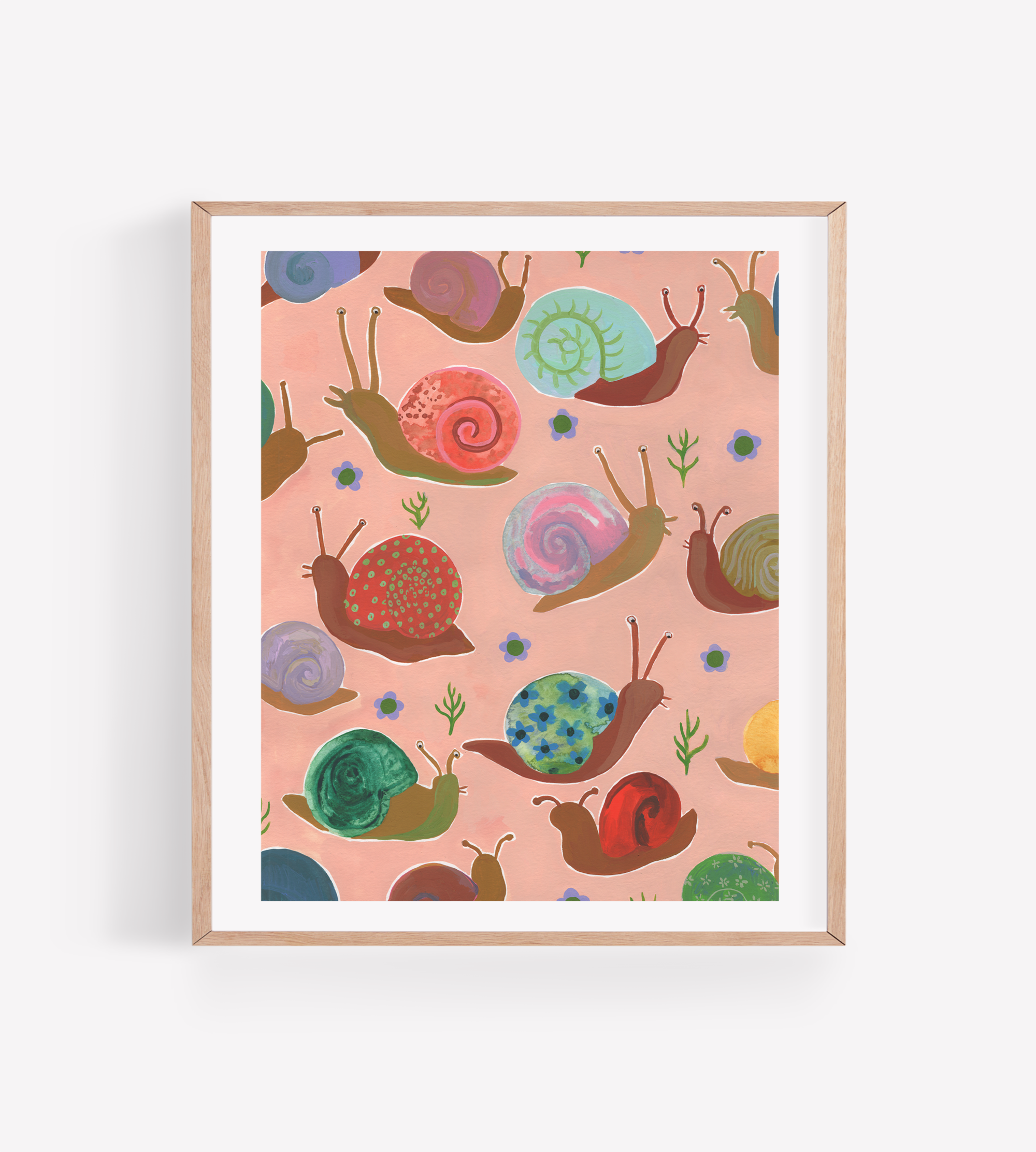 Patterned Snails Art Print