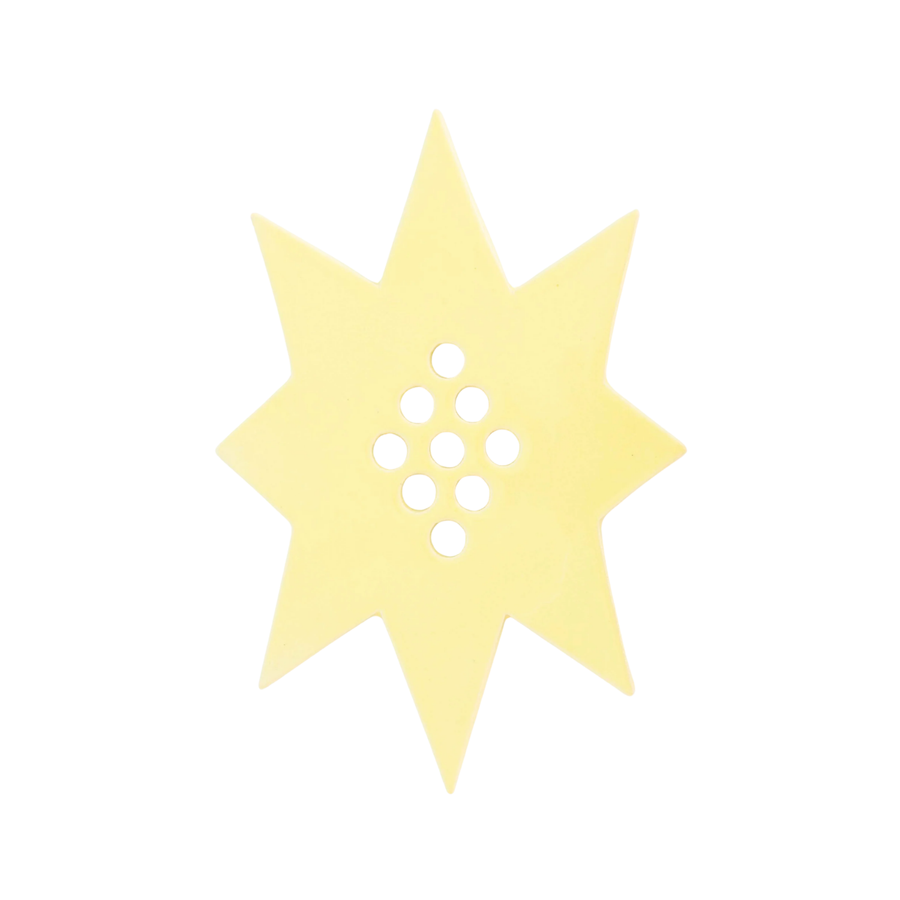 Star Flower Frog  | Butter Yellow | Ceramic Lid