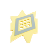 Star Flower Frog  | Butter Yellow | Ceramic Lid