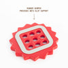 Sunshine Flower Frog | Ruby Red | Ceramic Lid
