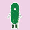 Pickle Girl Sticker, Food Sticker, Funny Sticker