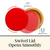 Salt Cellar with Red Swivel Lid, 6-Oz. Capacity