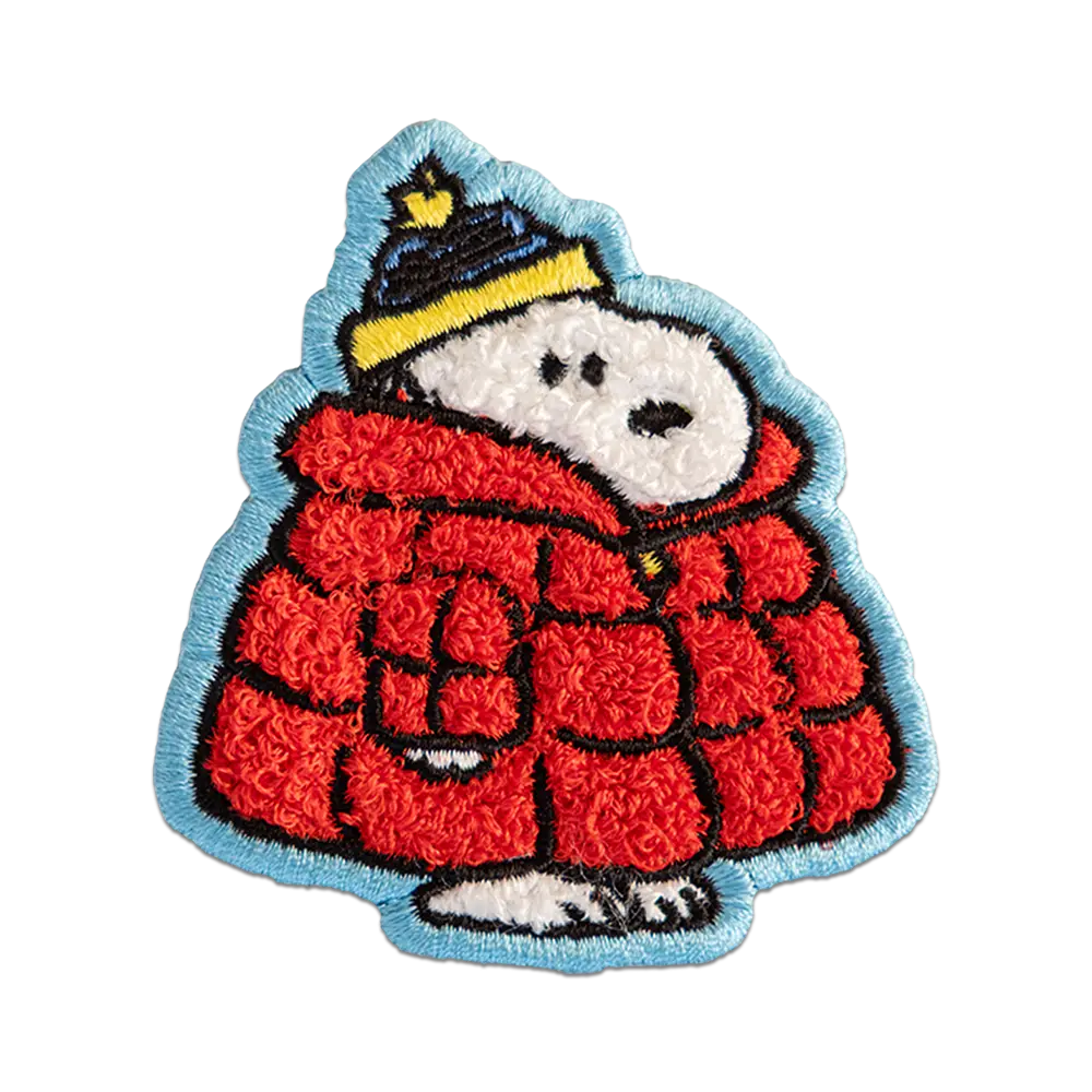 snoopy puffer iron-on patch
