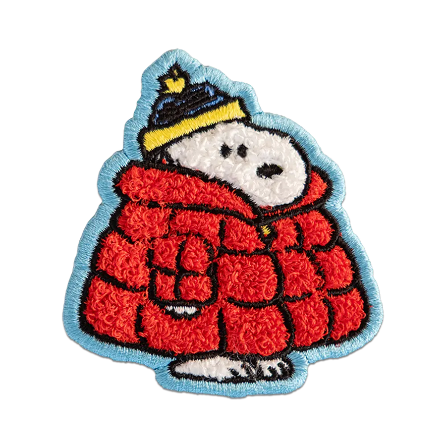 snoopy puffer iron-on patch