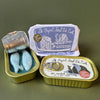juniper and fraser fir tinned fish candle