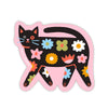 Flower Cat Vinyl Sticker