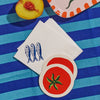 tomato coasters - set of four