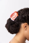 Malibu Spiral Claw - Orange and Pink Acetate Rhinestone Clip