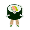 Stella Sushi Sticker, Funny Sticker, Food Sticker