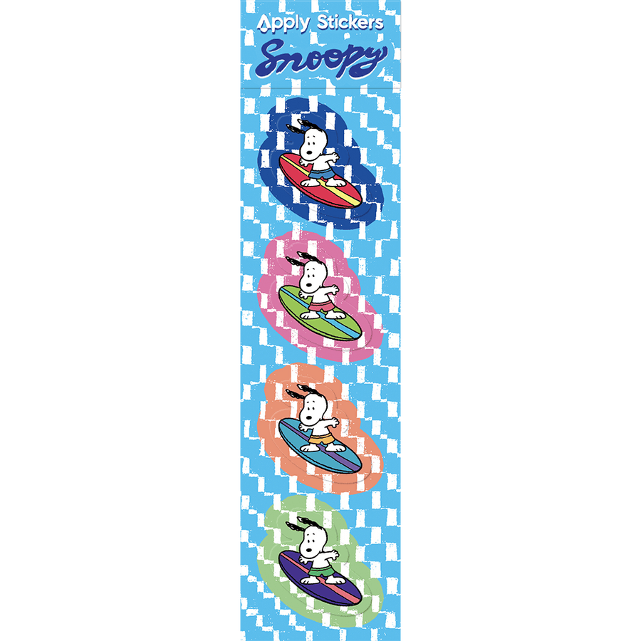 surfer snoopy sticker sheet