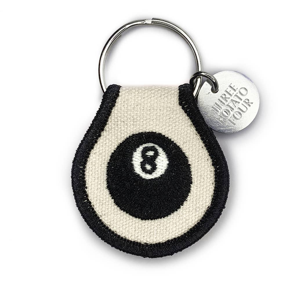 8 ball patch keychain