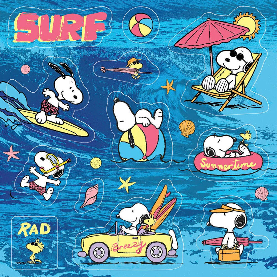surfin' snoopy sticker sheet