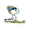 skier snoopy - die-cut sticker