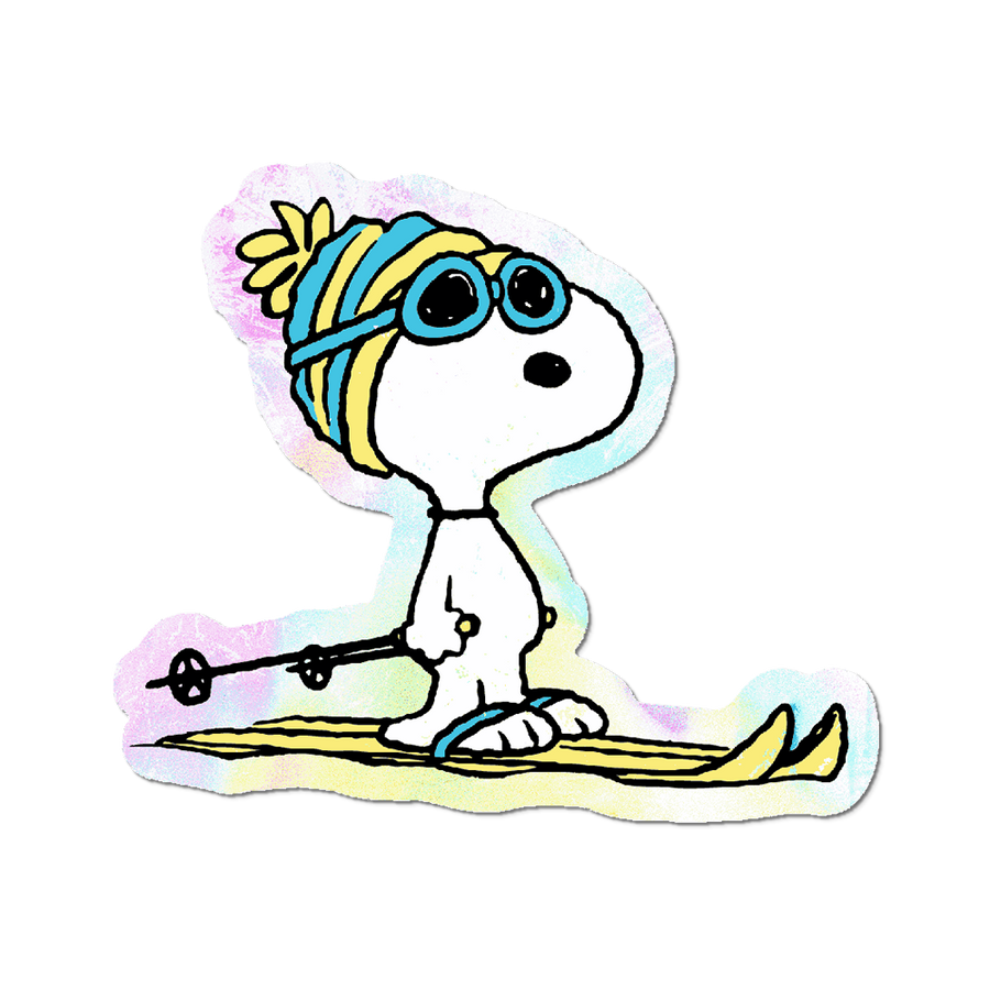 skier snoopy - die-cut sticker