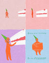Cake In 4 Parts Card