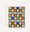 Frog Cowboy and Quilts Blank Greeting Card 