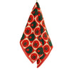 olive & tomato cotton terry cloth towel