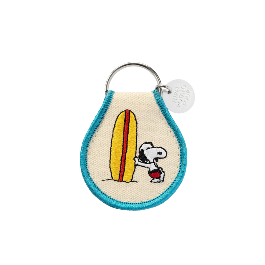snoopy surf patch key chain