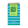 letterpress small spiral notebook—blue/green stripe (notes)