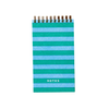 letterpress small spiral notebook—blue/green stripe (notes)