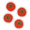 tomato coasters - set of four