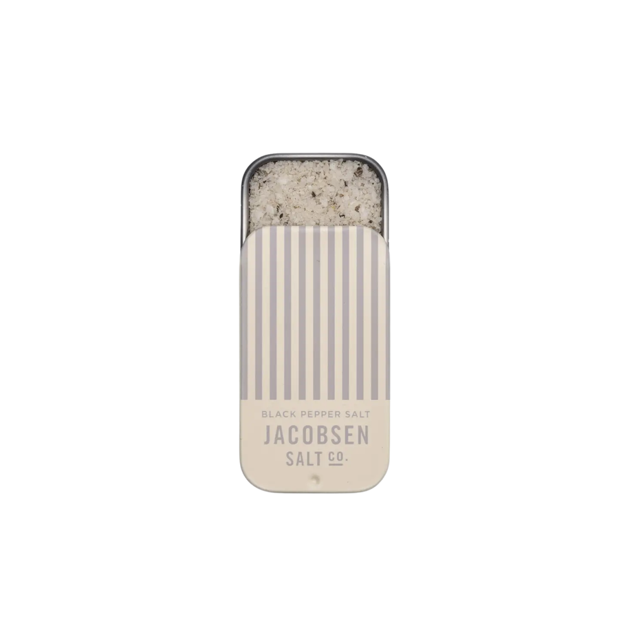 infused black pepper sea salt slide tin