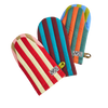 striped oven mitt