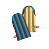 striped oven mitt