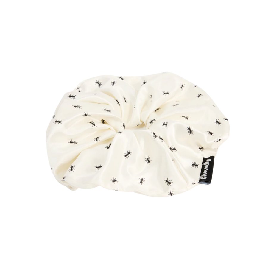 silk scrunchie in large ants