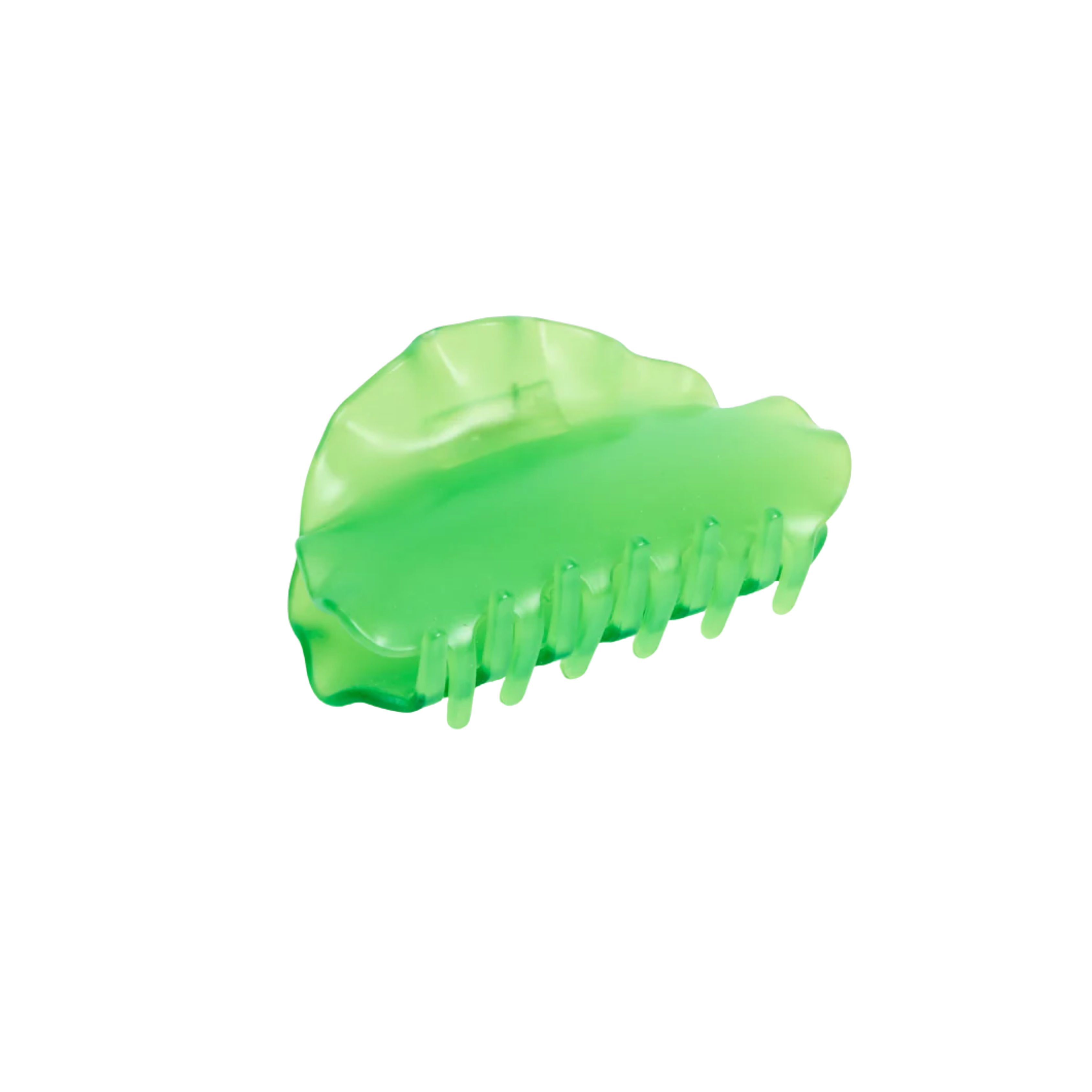 suki claw in green ruffle
