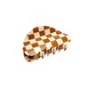checker claw in caramel