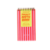 cherry cabana stripe letterpress small spiral notebook
