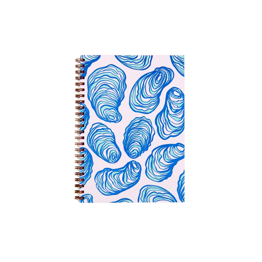 oyster letterpress large spiral notebook