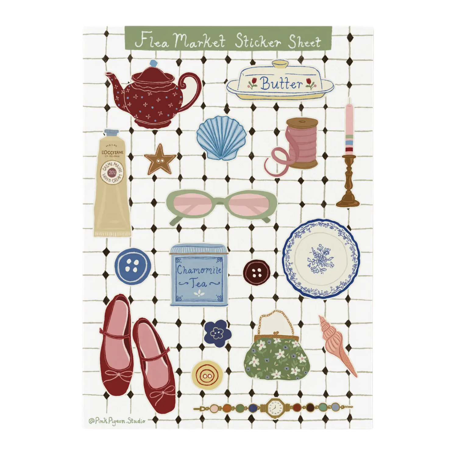 flea market sticker sheet
