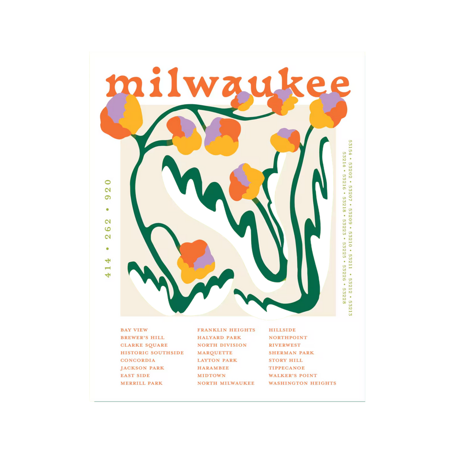 milwaukee neighborhoods art print