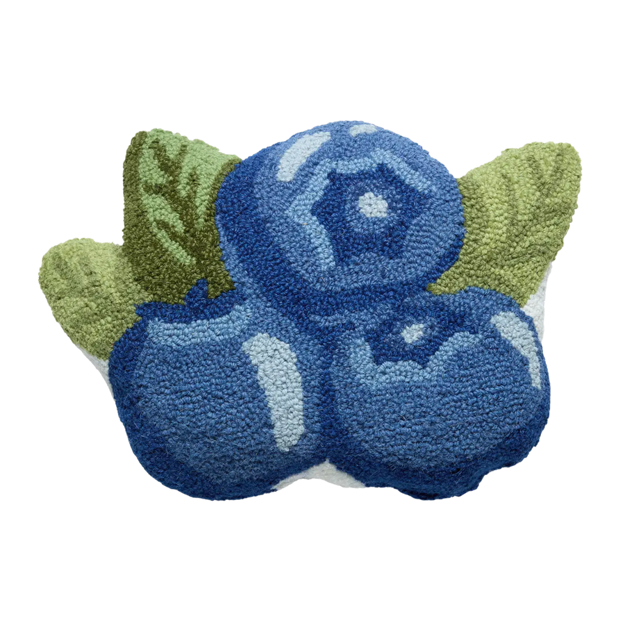 blueberries hook pillow