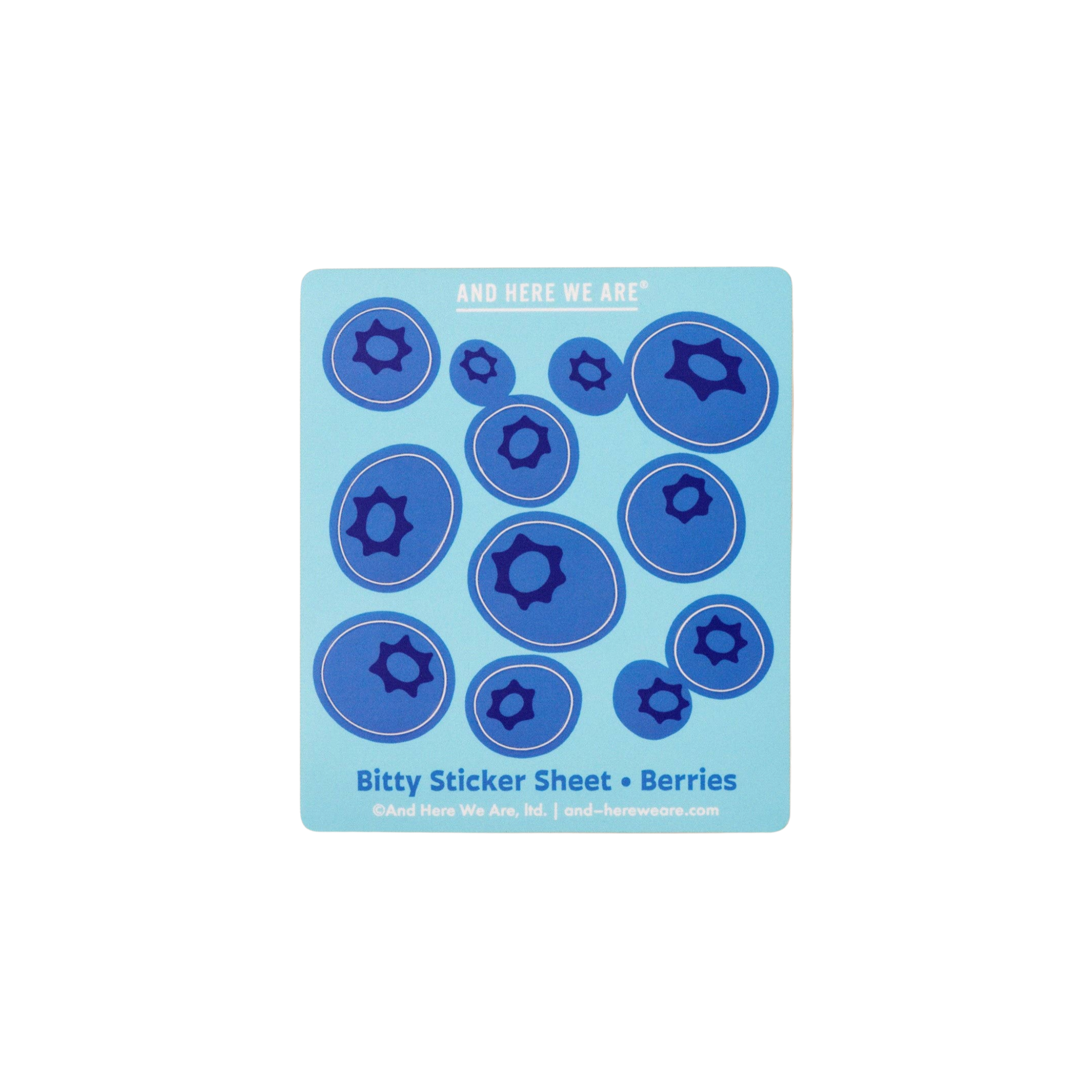 bitty blueberry vinyl sticker sheet