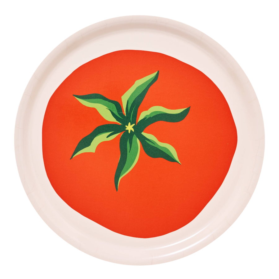 tomato bent birch & melamine serving tray