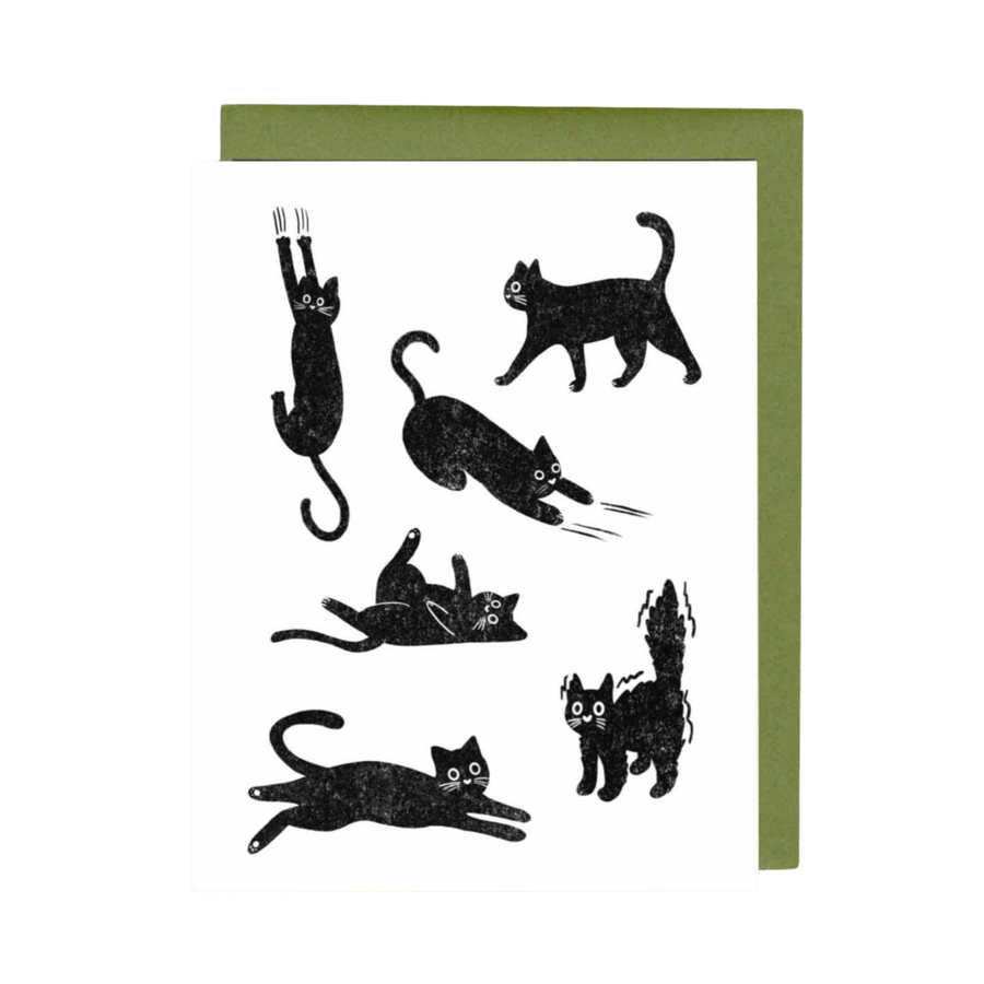 Black Cats Greeting Card