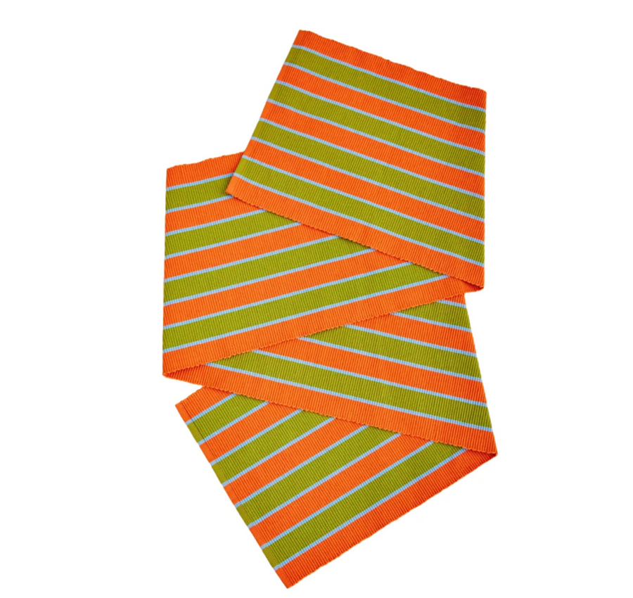 dusen dusen saffron stripe table runner