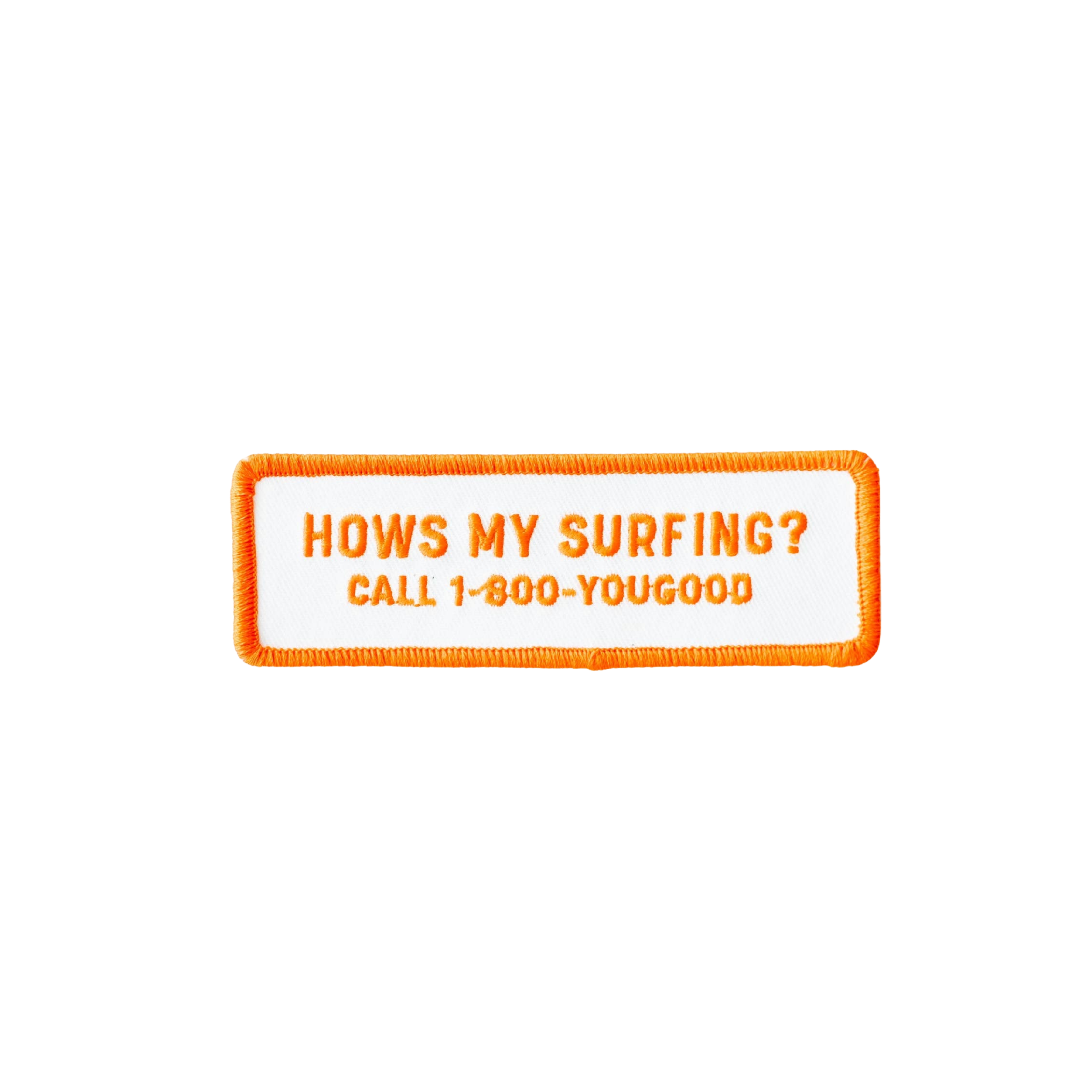 how's my surfing iron-on patch