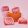 Malibu Spiral Claw - Orange and Pink Acetate Rhinestone Clip