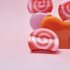 Malibu Spiral Claw - Orange and Pink Acetate Rhinestone Clip