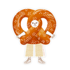 Presley Pretzel Sticker, Funny Sticker, Food Sticker