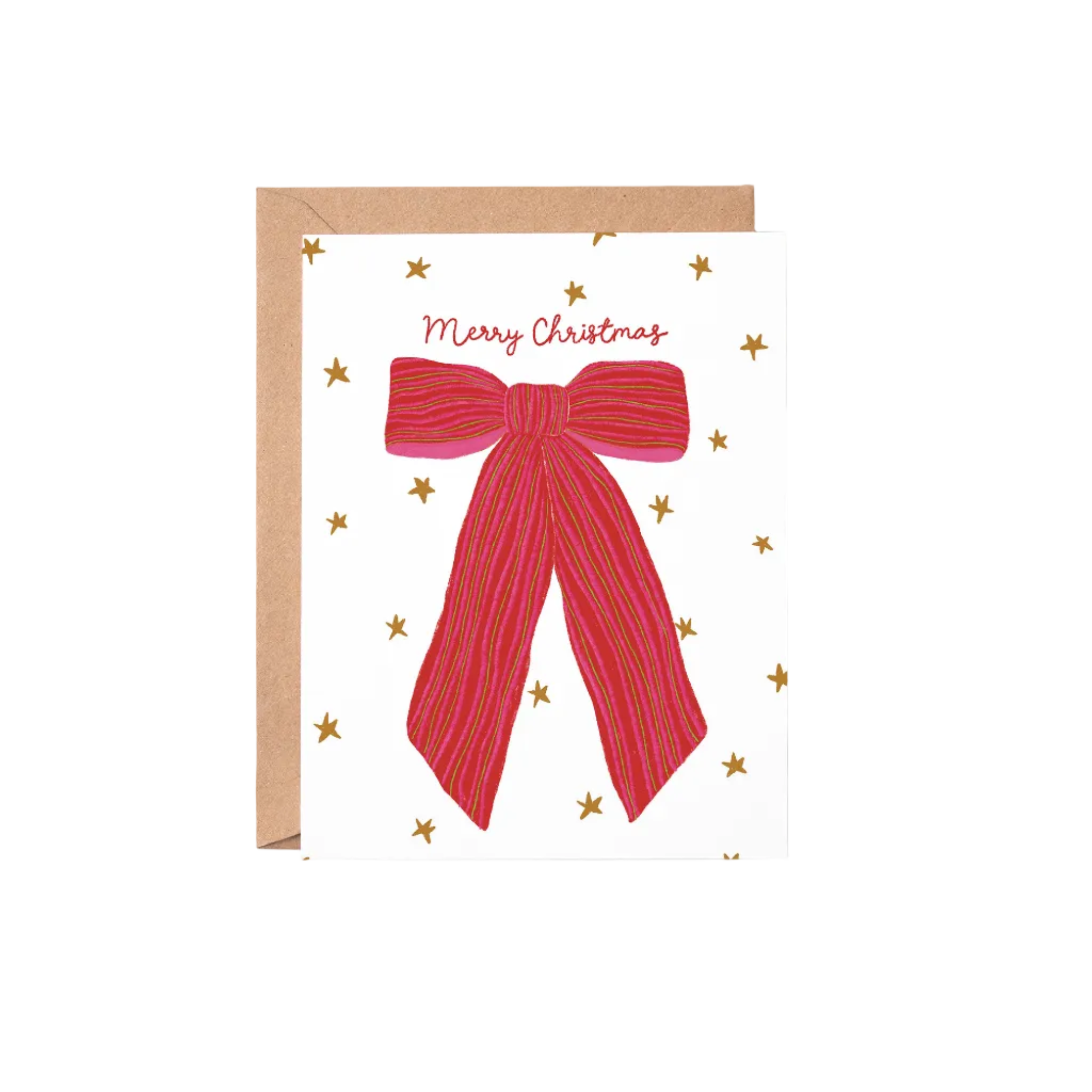 merry christmas bow card