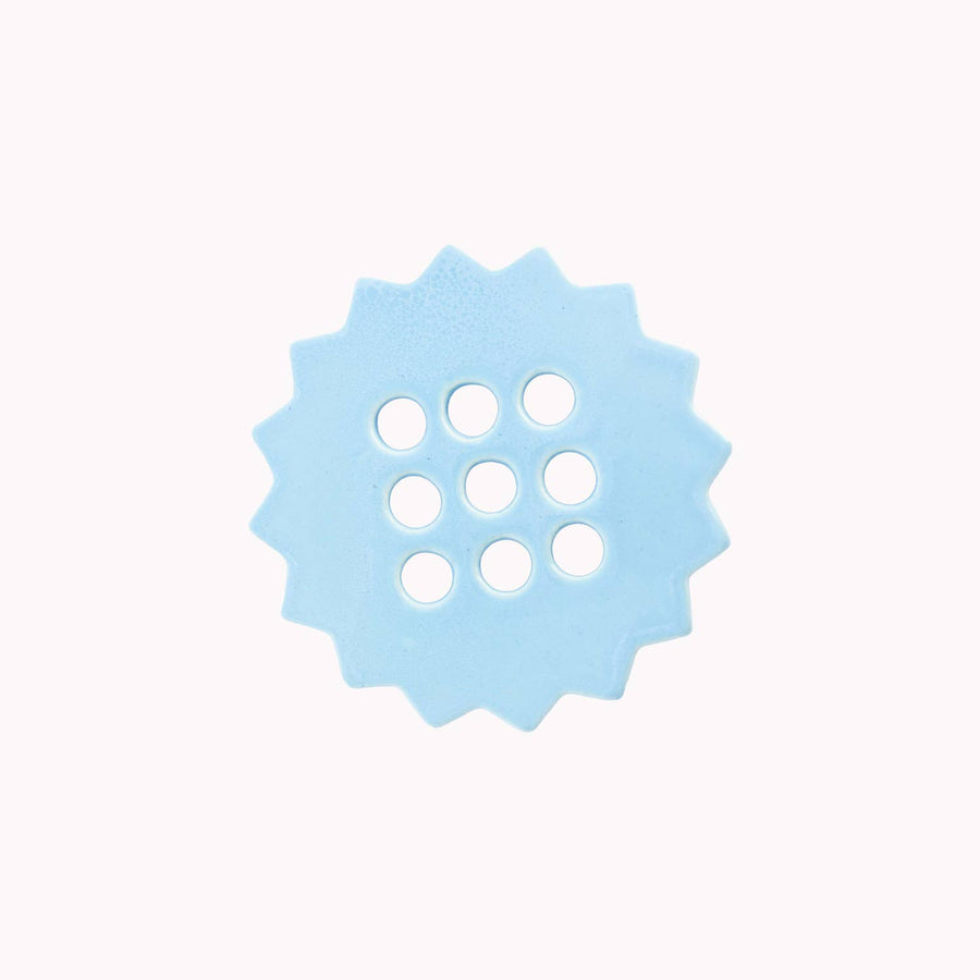 Sunshine Flower Frog | Sky Blue | Ceramic Lid