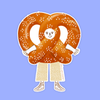 Presley Pretzel Sticker, Funny Sticker, Food Sticker