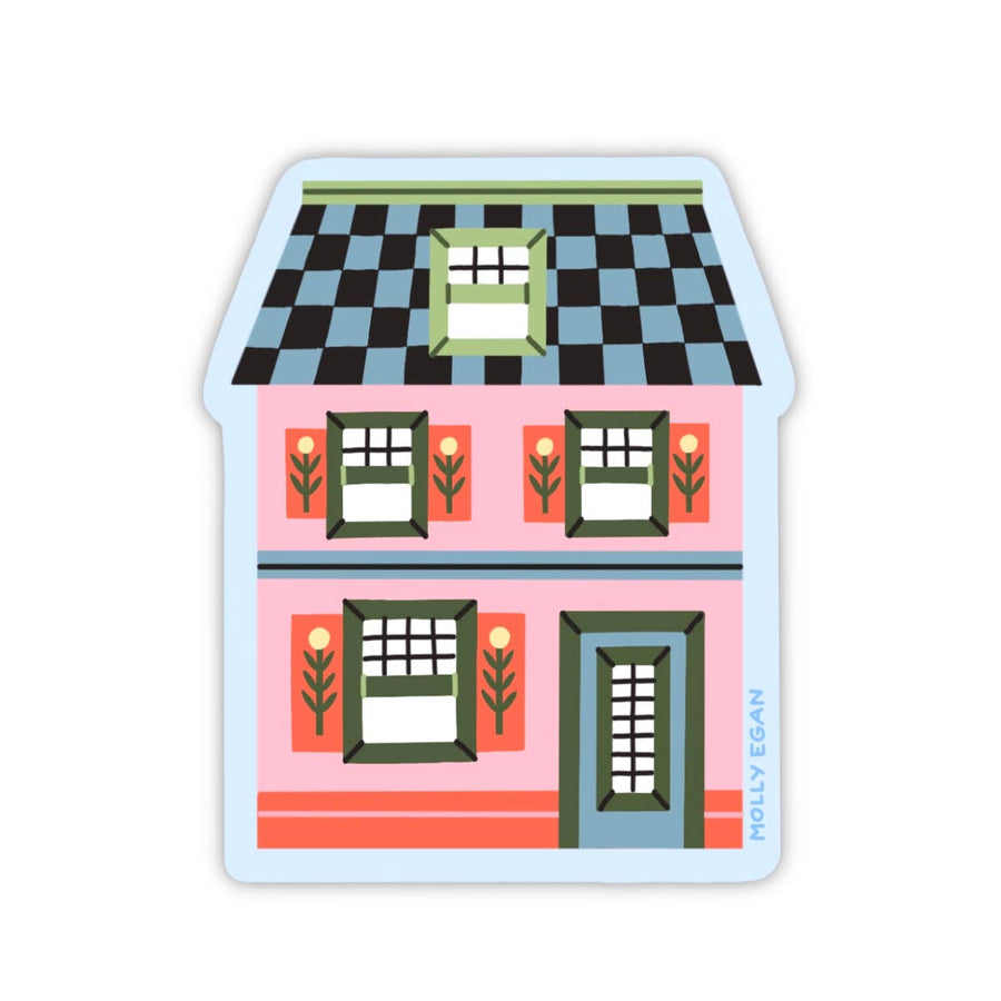 Pink House Vinyl Sticker