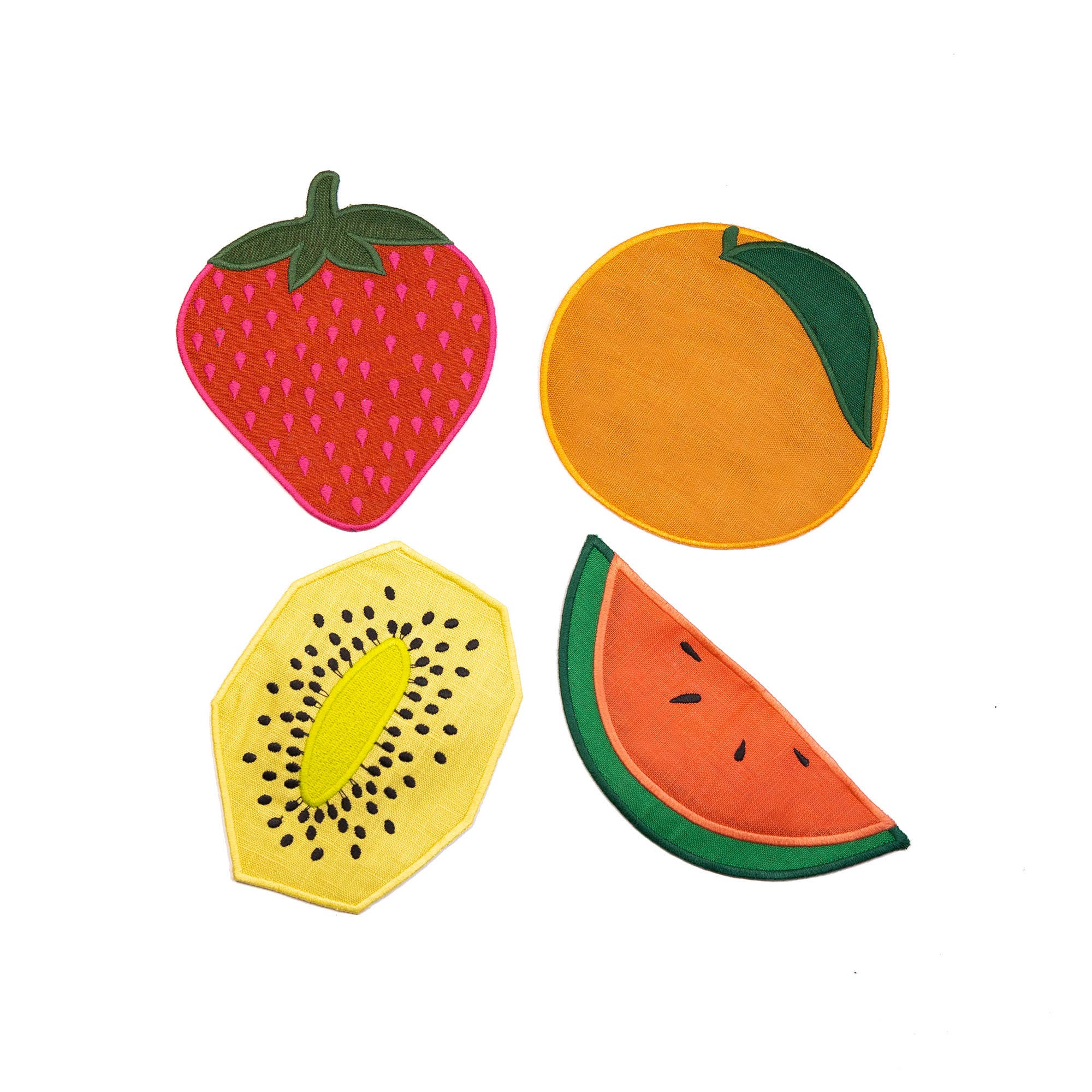fruit salad cocktail napkins - set of 4